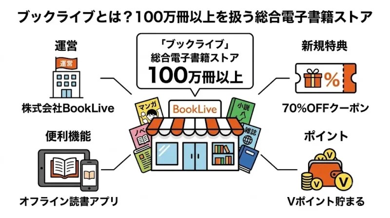 ブックライブ ブックライブとは？100万冊以上を扱う総合電子書籍ストア