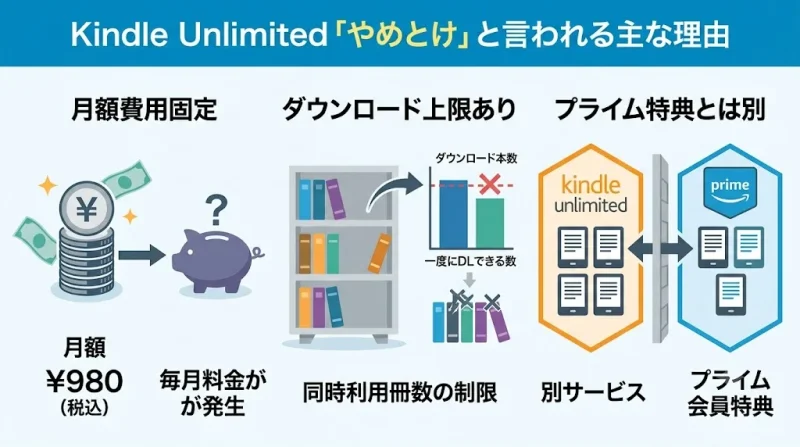 Kindle Unlimited Kindle Unlimitedは「やめとけ」と言われる理由
