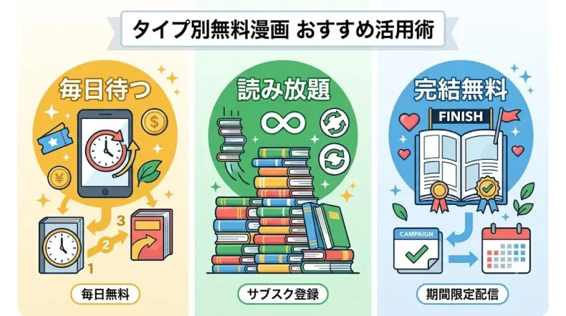 漫画 無料 おすすめ 無料漫画アプリ・サイトはタイプ別に選ぶ