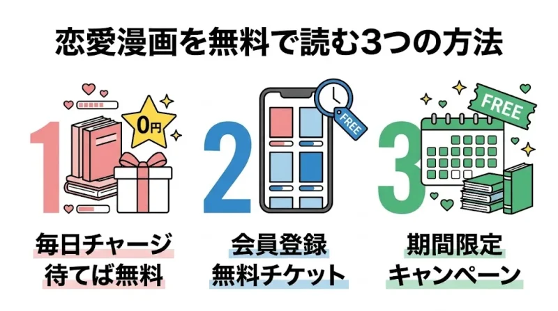 恋愛漫画無料 恋愛漫画を無料で読む3つの方法